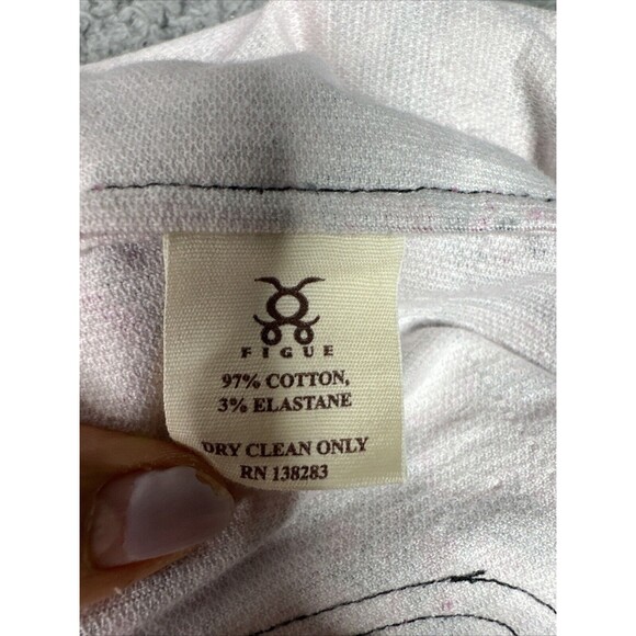 Figue Maia Corduroy Wide Leg Pants Womens Size 6 NWT Paisley Floral Pink Black - Picture 13 of 14